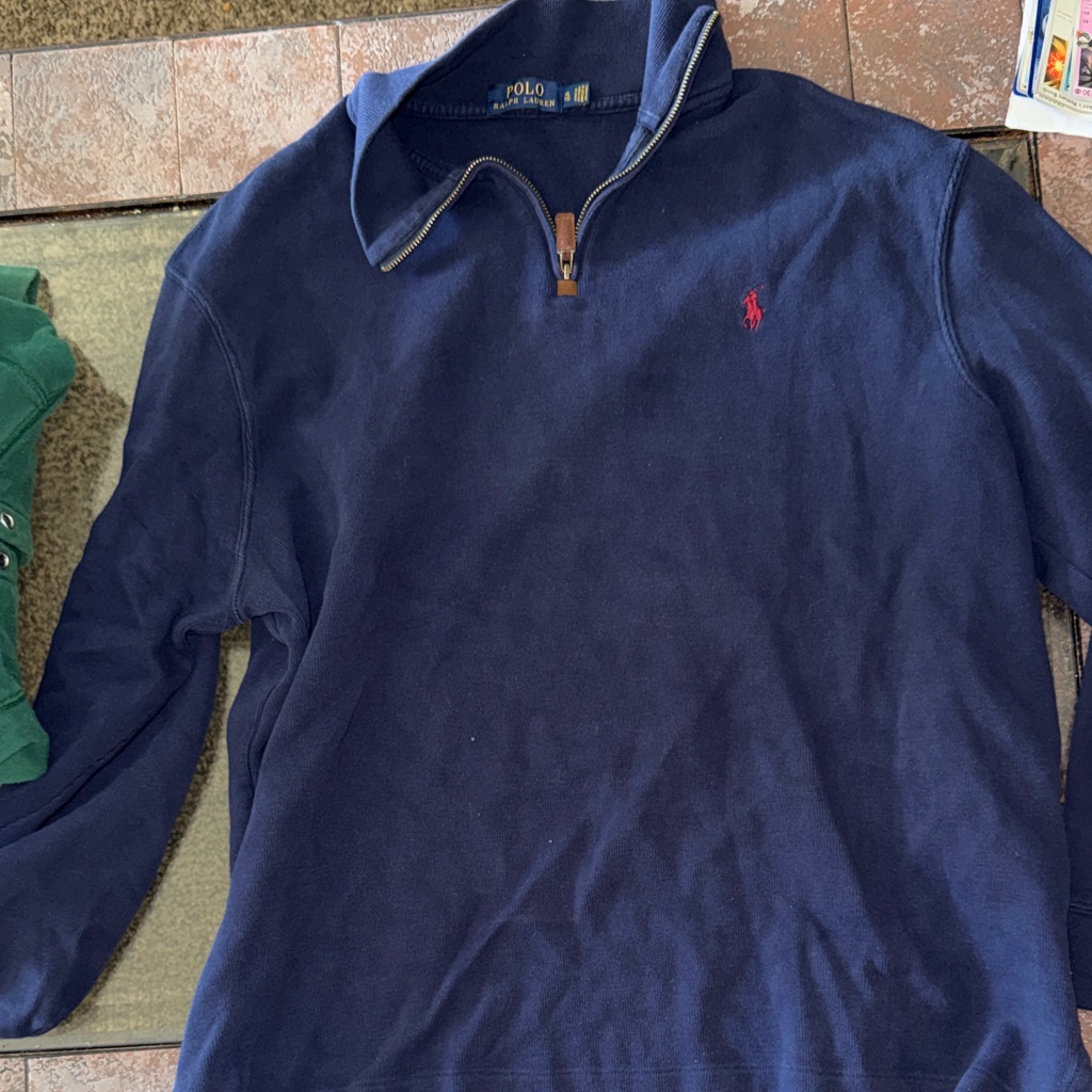 Polo By Ralph Lauren Dark Blue Quarter-Zip Sweatshirt